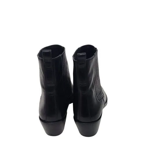 MICHAEL KORS COLLECTION Boots Womens 35 5 Black Patrice Pointed Leather Bootie