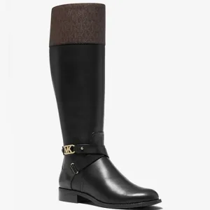 Michael Kors EUC logo winter boots 8 black brown