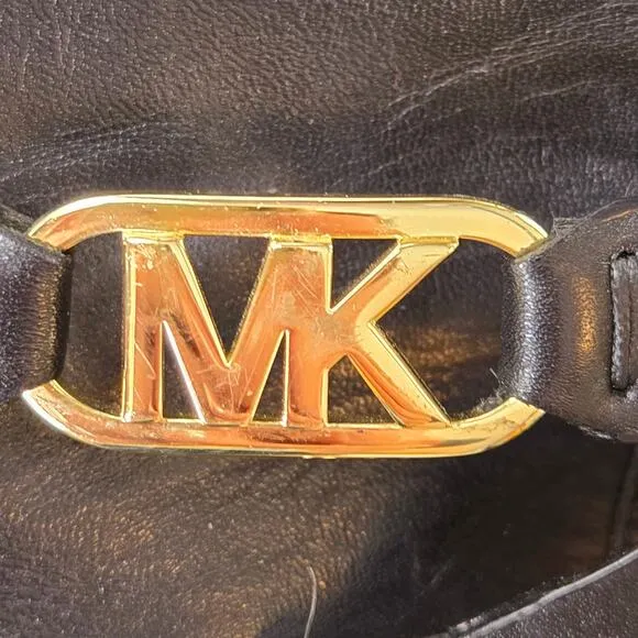 Michael Kors EUC logo winter boots 8 black brown