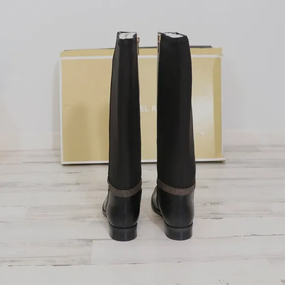Michael Kors Finley Tall Boot Black/Brown 8.5