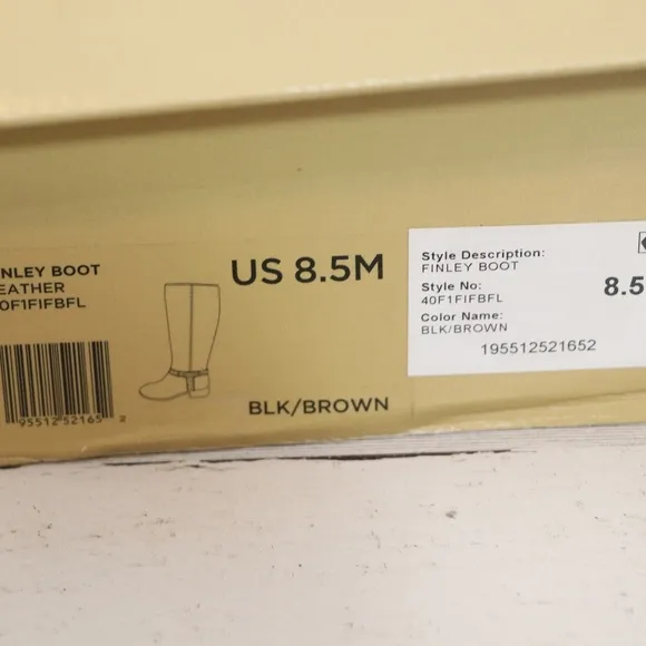 Michael Kors Finley Tall Boot Black/Brown 8.5