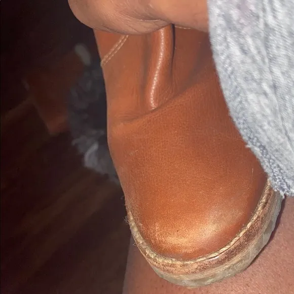 Michael Kors long leather sheep skin boots