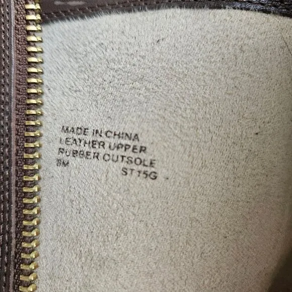 Michael Kors Womens Brown Leather Riding Boots Knee High Equestrian Size 8