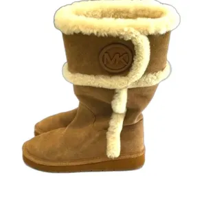 Michael Kors Women’s Suede Tall Winter Boots Size 6 Sheep Fur Lined AK12G