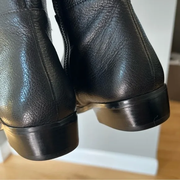 Michael Michael Kors black pebbled leather over the knee knee high boots 5.5
