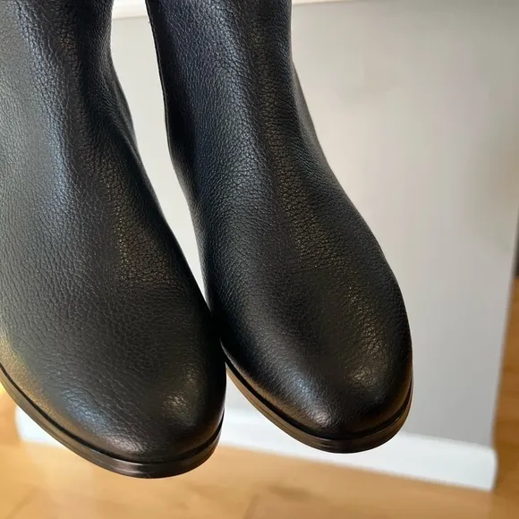 Michael Michael Kors black pebbled leather over the knee knee high boots 5.5