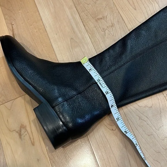 Michael Michael Kors black pebbled leather over the knee knee high boots 5.5