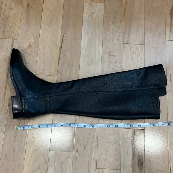Michael Michael Kors black pebbled leather over the knee knee high boots 5.5