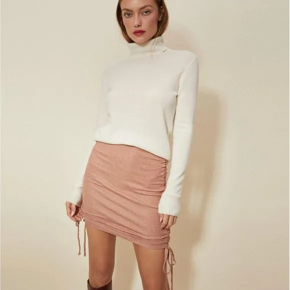Michael Stars Skirt Jessa Adjustable Mini Skirt in Terra Shine NWT