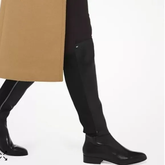 Michael kors black leather knee high boots 5.5
