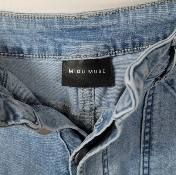 Miou Muse Cinched Ankle Cargo Jeans Gorpcore Uility Size Medium