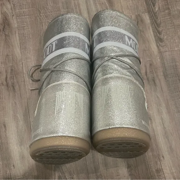Moon Boot Silver Winter &amp; Rain Boots