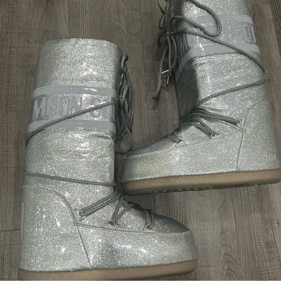 Moon Boot Silver Winter &amp; Rain Boots