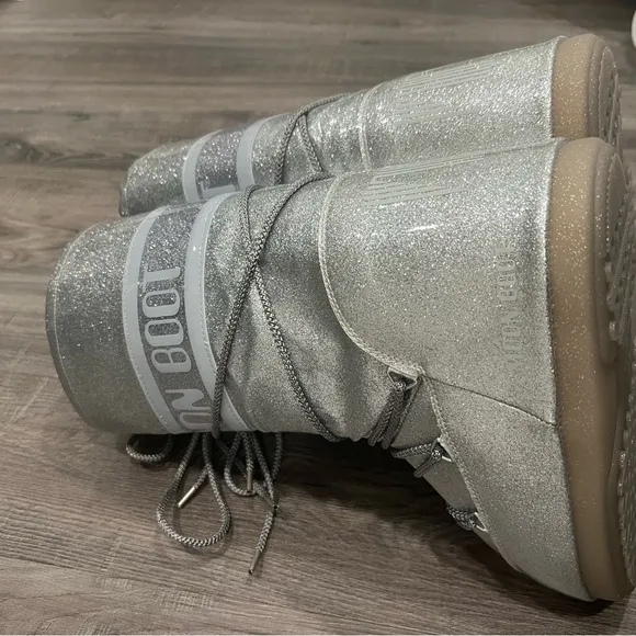 Moon Boot Silver Winter &amp; Rain Boots