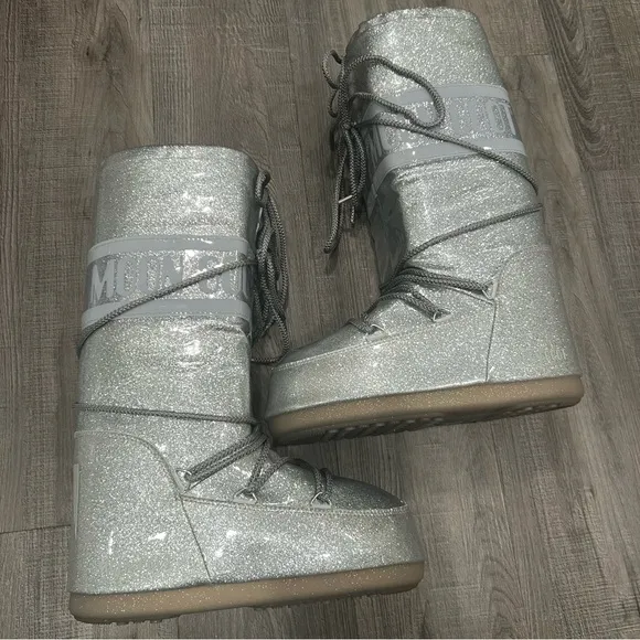 Moon Boot Silver Winter &amp; Rain Boots