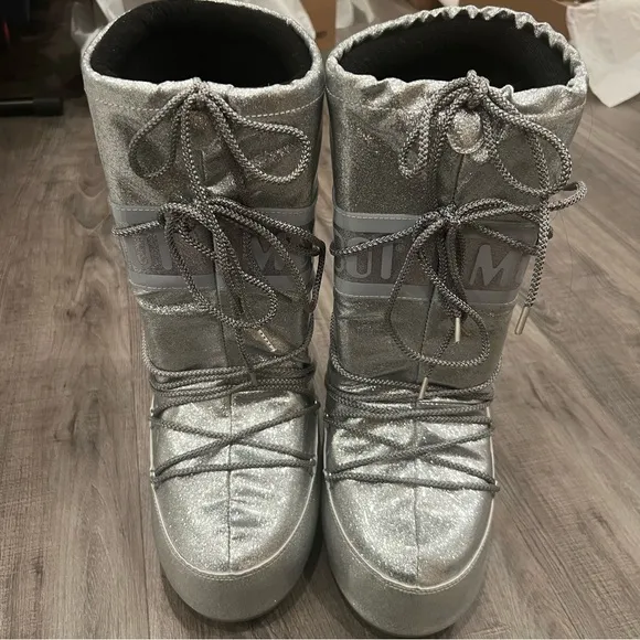 Moon Boot Silver Winter &amp; Rain Boots