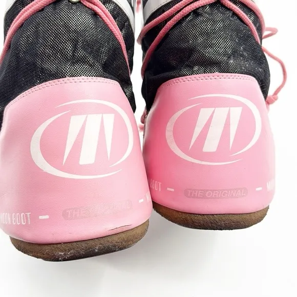 Moon Boots Technica High Boots Pink Black size 35/38
