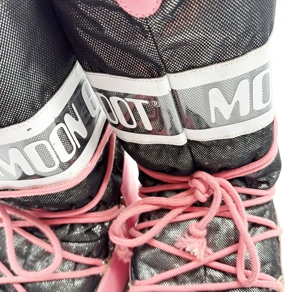 Moon Boots Technica High Boots Pink Black size 35/38