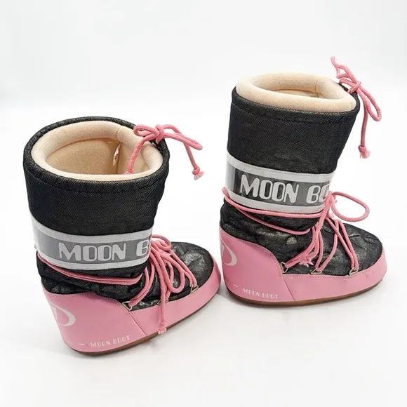 Moon Boots Technica High Boots Pink Black size 35/38