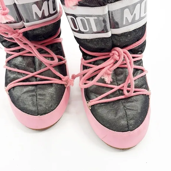 Moon Boots Technica High Boots Pink Black size 35/38
