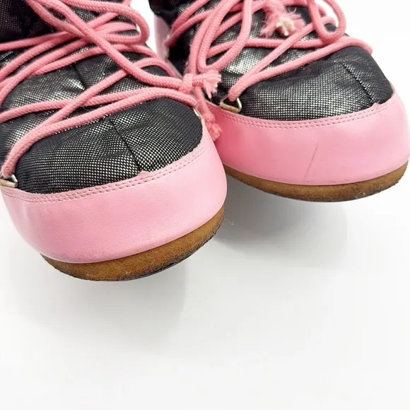 Moon Boots Technica High Boots Pink Black size 35/38