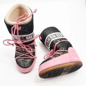 Moon Boots Technica High Boots Pink Black size 35/38