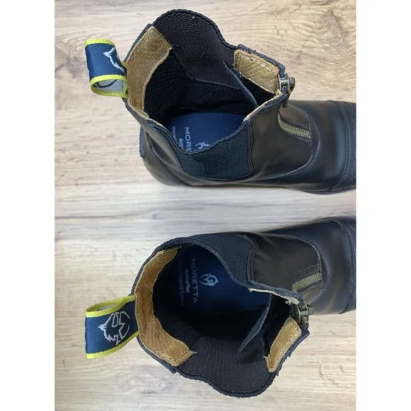 Moretta Clio Paddock Boots Black Leather Horse Riding Equestrian Youth Size 4