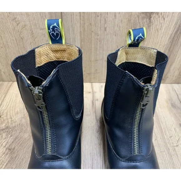 Moretta Clio Paddock Boots Black Leather Horse Riding Equestrian Youth Size 4