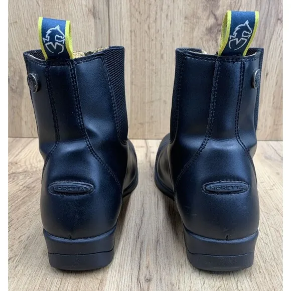 Moretta Clio Paddock Boots Black Leather Horse Riding Equestrian Youth Size 4