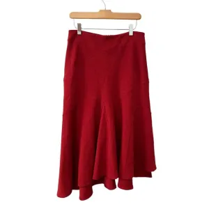 Morgan Le Fay wool blend flowy full midi skirt rust M