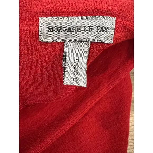 Morgan Le Fay wool blend flowy full midi skirt rust M