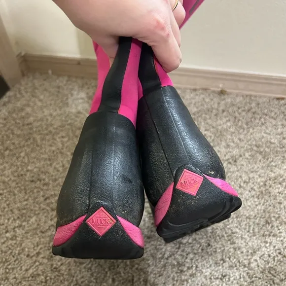 Muck Arctic Adventure Tall Rubber Women's Winter Boots Hot Pink Black Size 7 EVA