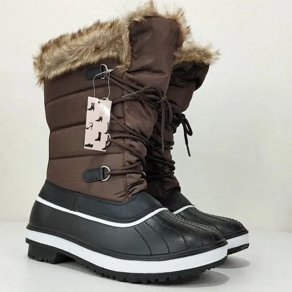 Mysoft Warm Waterproof Winter Boots / Outdoor Womens Size 10 Faux Fur