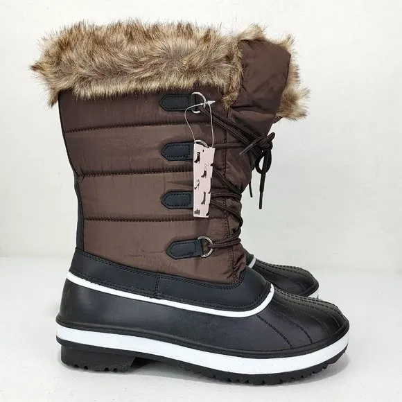 Mysoft Warm Waterproof Winter Boots / Outdoor Womens Size 10 Faux Fur