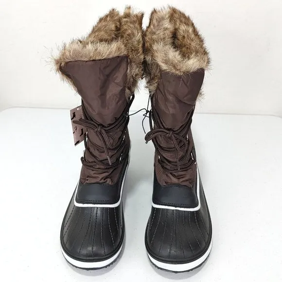 Mysoft Warm Waterproof Winter Boots / Outdoor Womens Size 10 Faux Fur