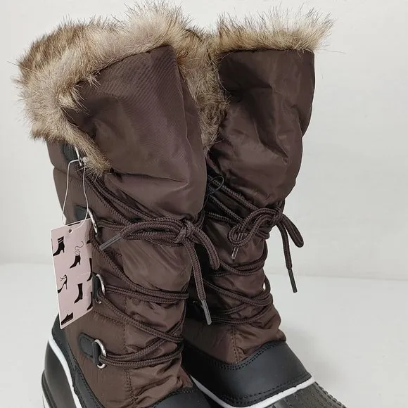 Mysoft Warm Waterproof Winter Boots / Outdoor Womens Size 10 Faux Fur