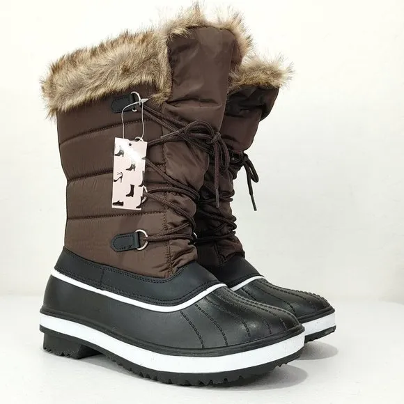 Mysoft Warm Waterproof Winter Boots / Outdoor Womens Size 10 Faux Fur