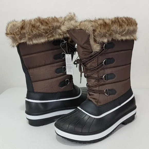 Mysoft Warm Waterproof Winter Boots / Outdoor Womens Size 10 Faux Fur