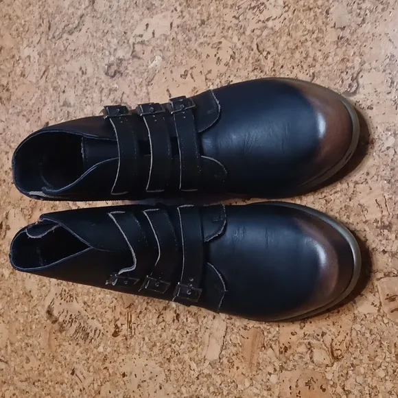 Naot Volcanic Brown Leather Calima Ankle Boots Women's Size 6, NWOT