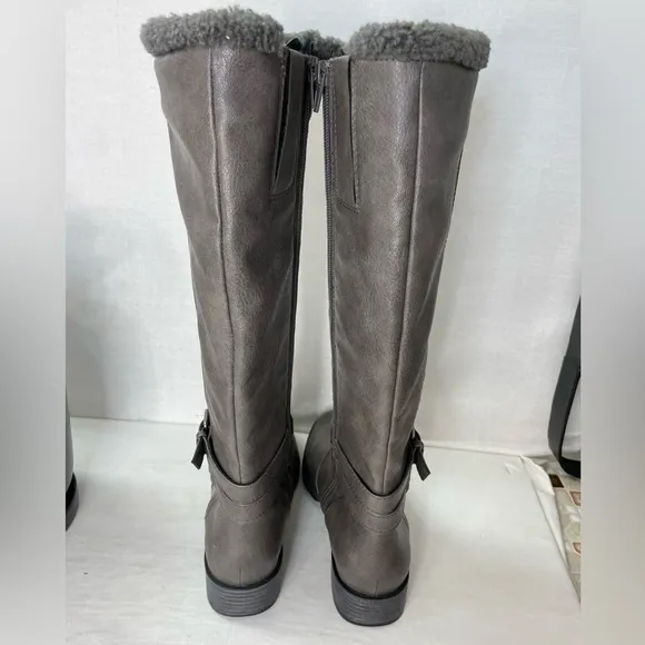 Naturalizer Garrison Cozy Knee High‎ Boots in Grey Size 5 M