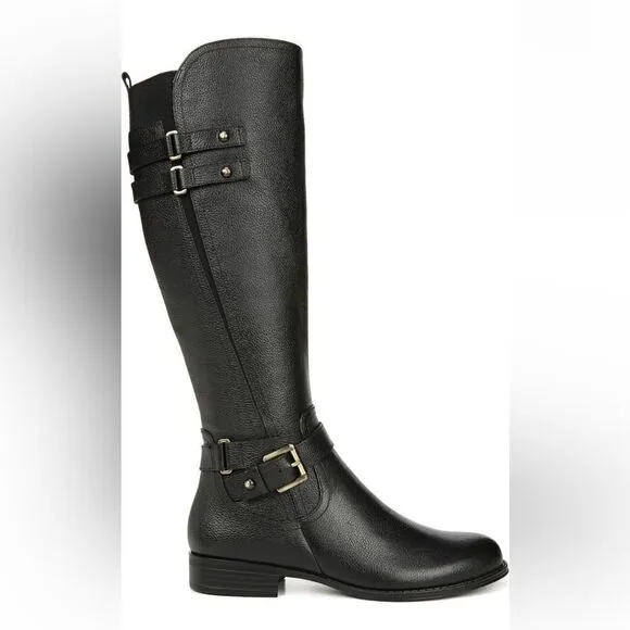 Naturalizer Jackie leather tall riding  wide calf boot size 5