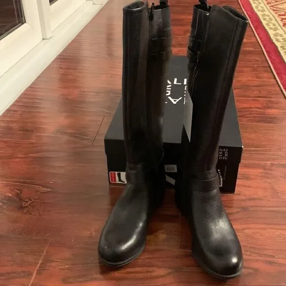 Naturalizer Jackie leather tall riding  wide calf boot size 5