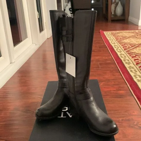 Naturalizer Jackie leather tall riding  wide calf boot size 5