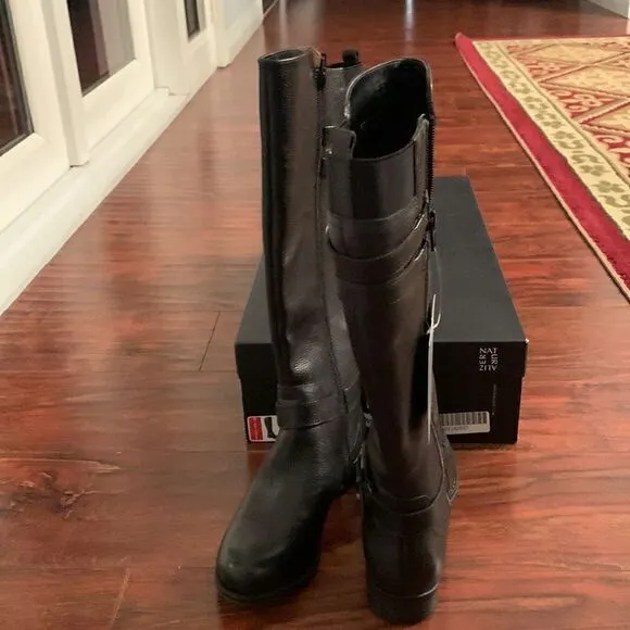Naturalizer Jackie leather tall riding  wide calf boot size 5