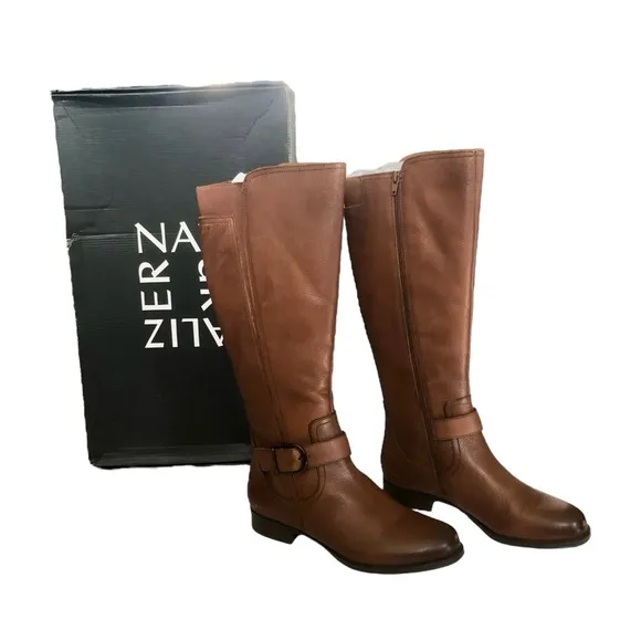 Naturalizer Jayden Riding Boots Saddle Tan Brown NIB Size 7.5