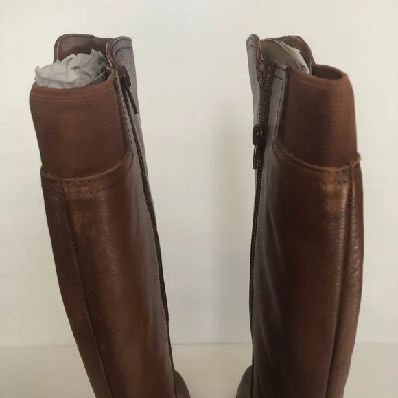 Naturalizer Jayden Riding Boots Saddle Tan Brown NIB Size 7.5
