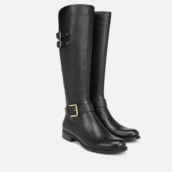 Naturalizer Jessie Black Over the Knee Boots Equestrian Style Women’s 11M