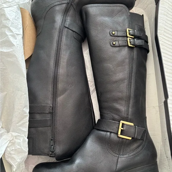 Naturalizer Jessie Black Over the Knee Boots Equestrian Style Women’s 11M