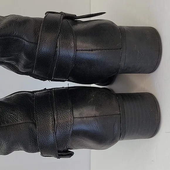 Naturalizer Kane Leather Riding Boots Black Size 8.5