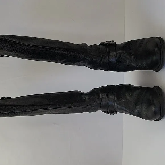 Naturalizer Kane Leather Riding Boots Black Size 8.5